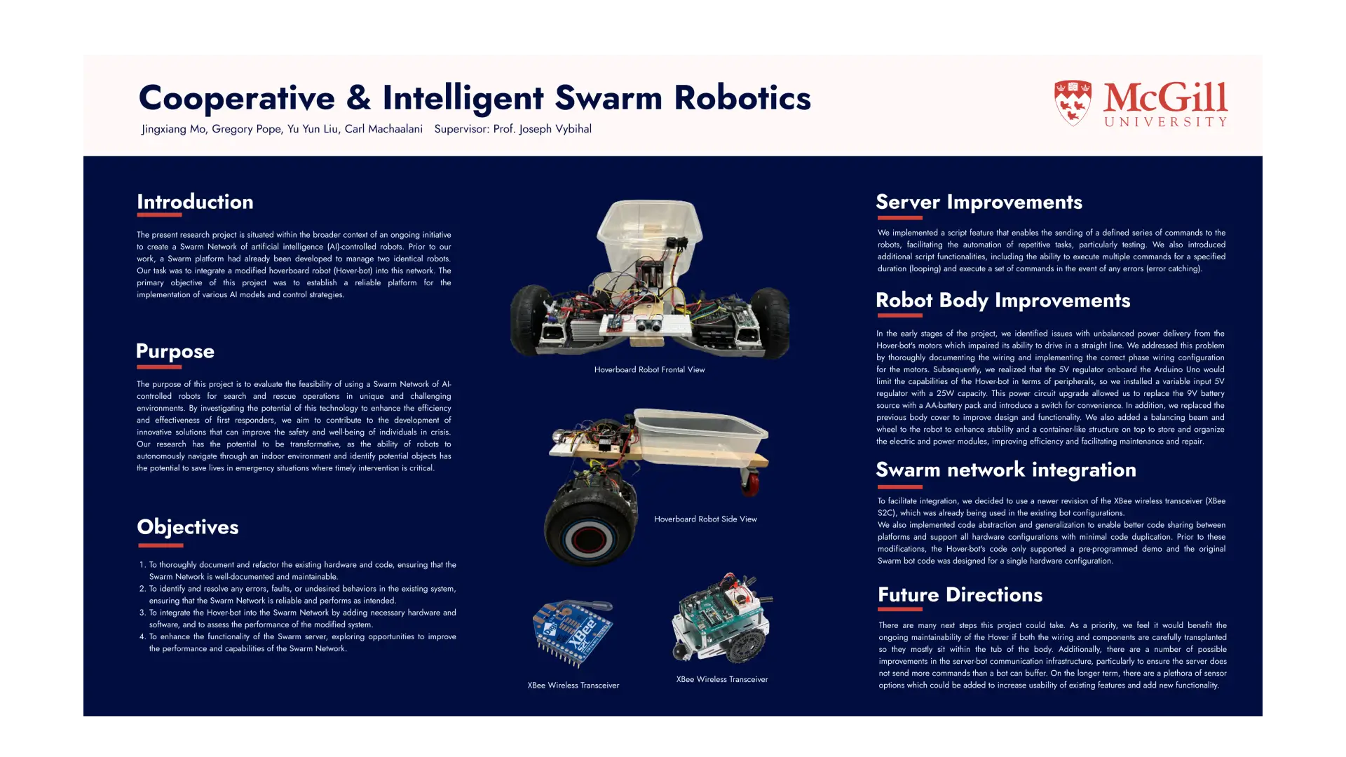 Cooperative & Intelligent Swarm Robotics Research